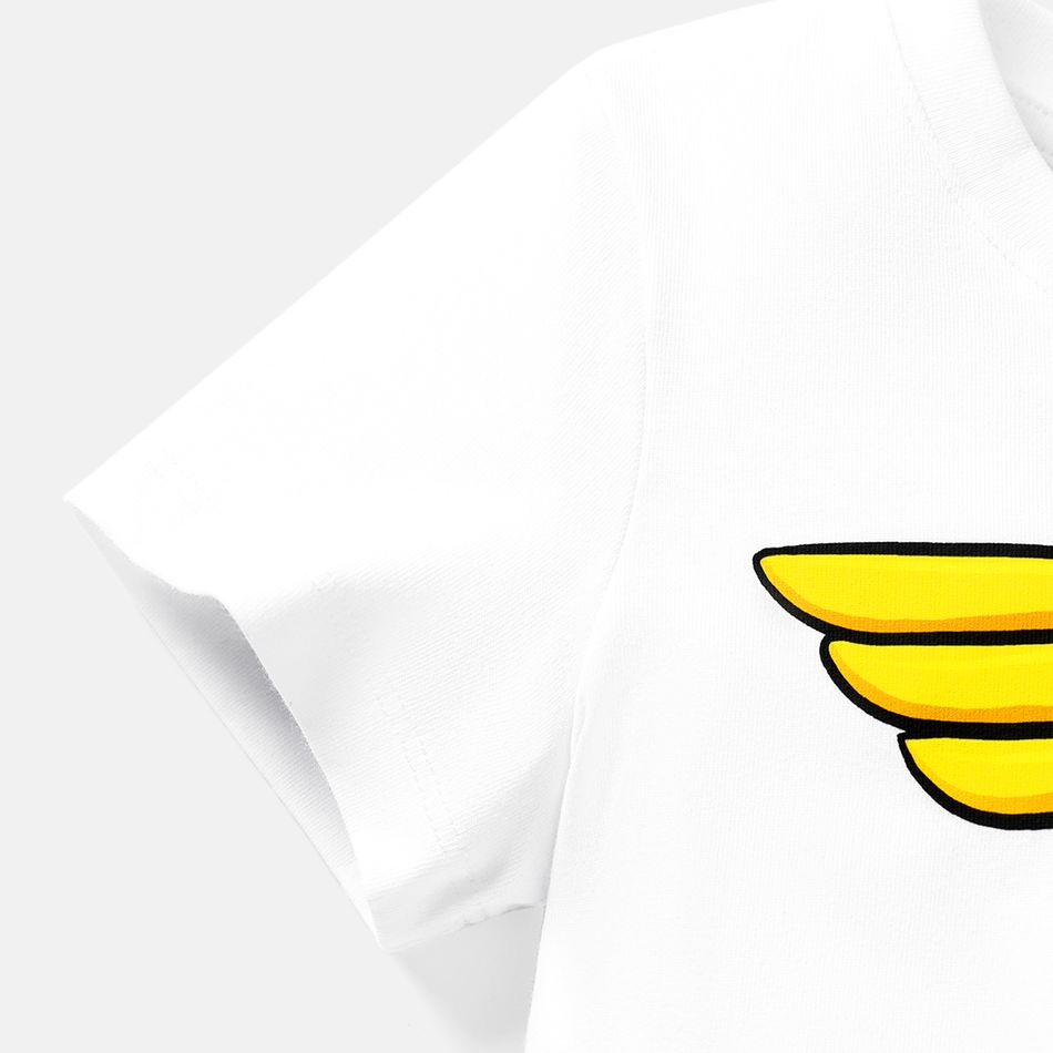 Justice League Toddler Boy Logo Print Short-sleeve Cotton Tee White big image 3