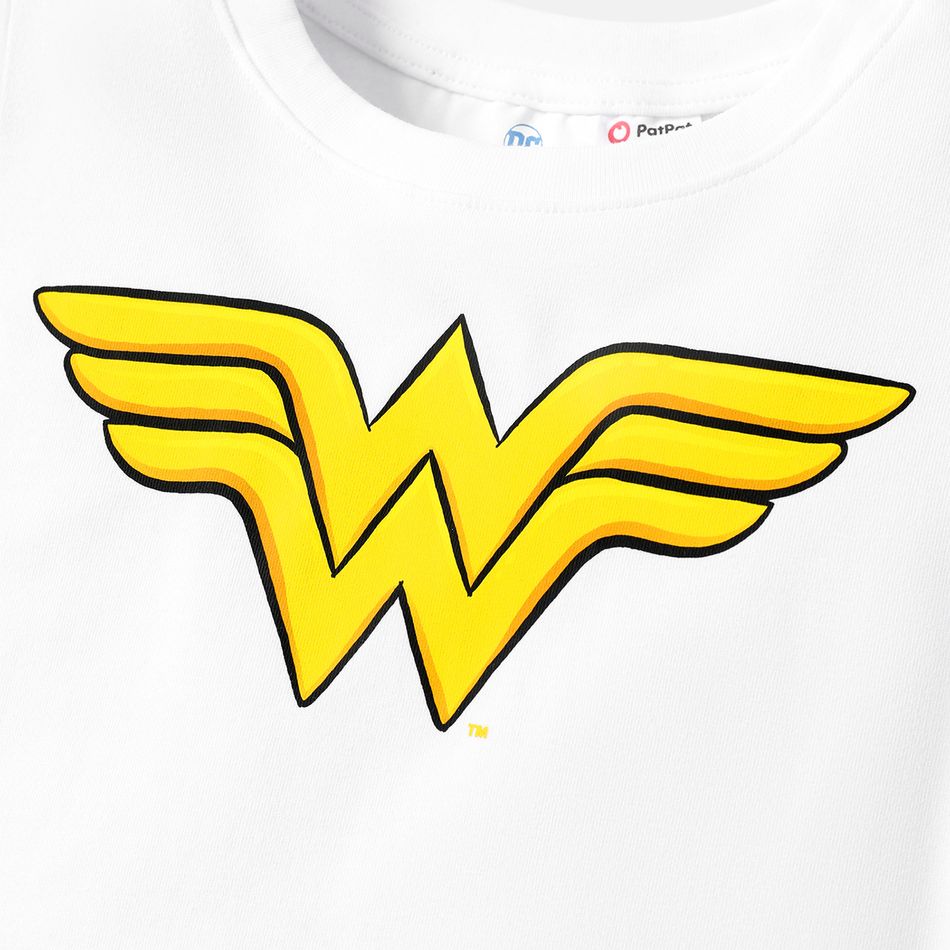 Justice League Toddler Boy Logo Print Short-sleeve Cotton Tee White big image 2