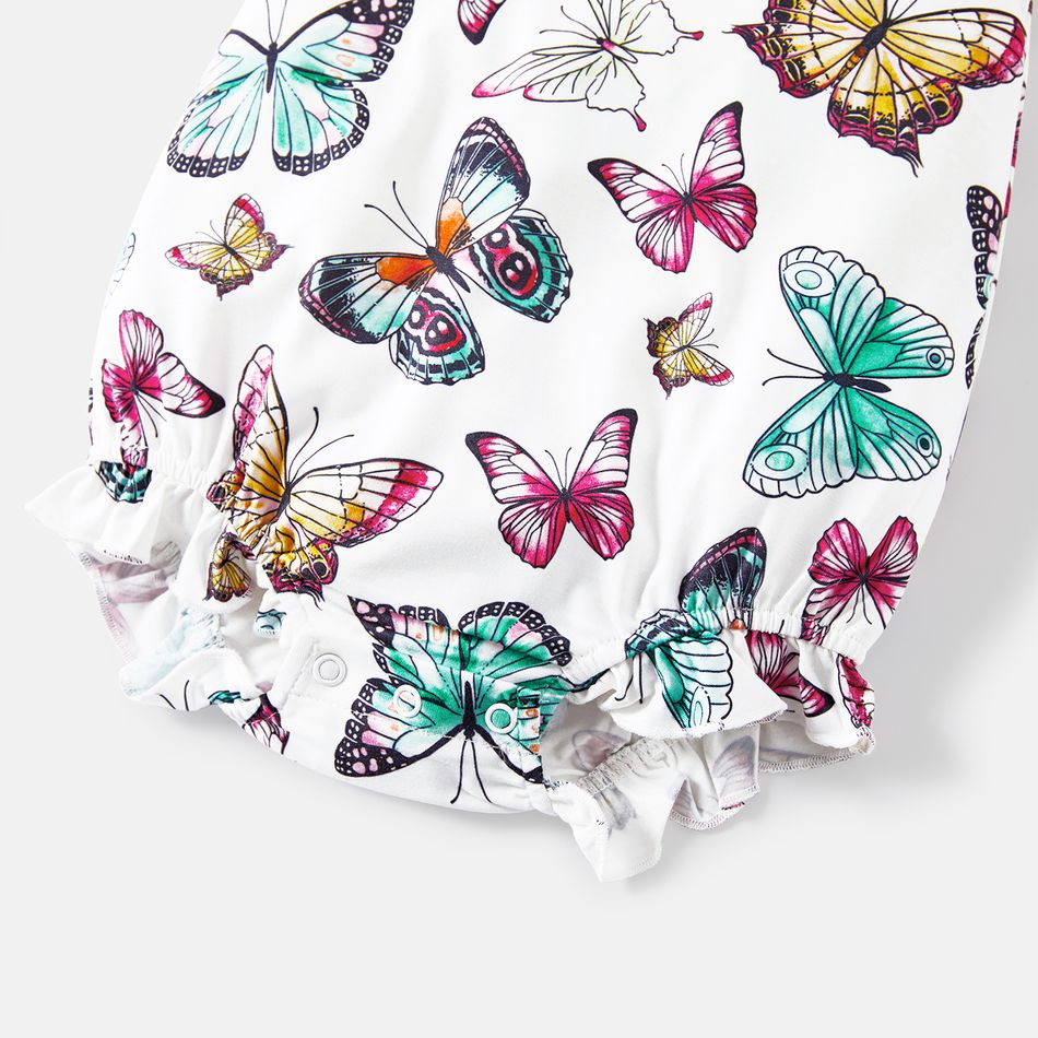 Mommy and Me Short-sleeve Allover Butterfly Print Naia Tee White big image 10