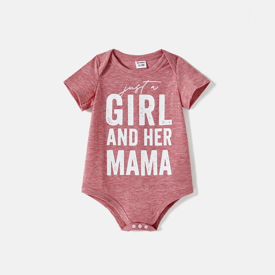 Mommy and Me Short-sleeve Letter Print Tee rediance big image 5