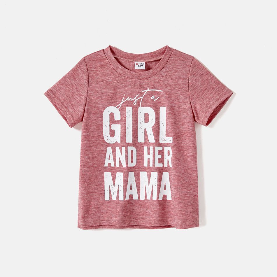 Mommy and Me Short-sleeve Letter Print Tee rediance big image 4
