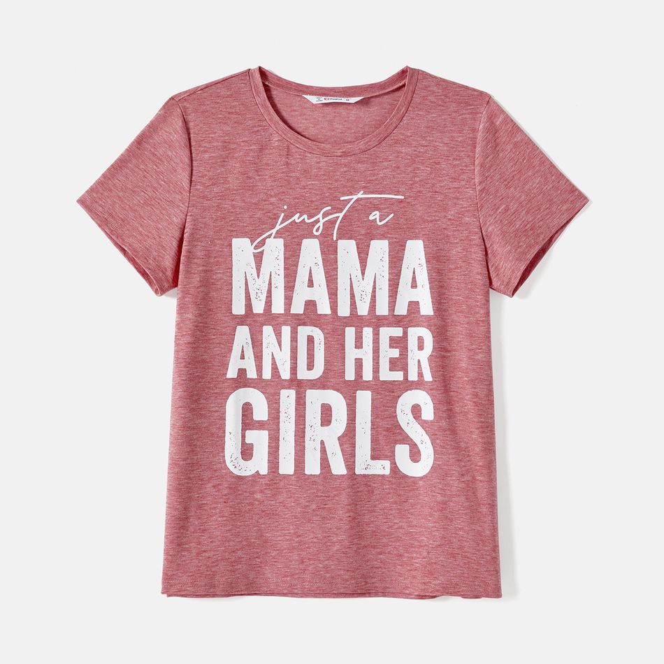 Mommy and Me Short-sleeve Letter Print Tee rediance big image 2