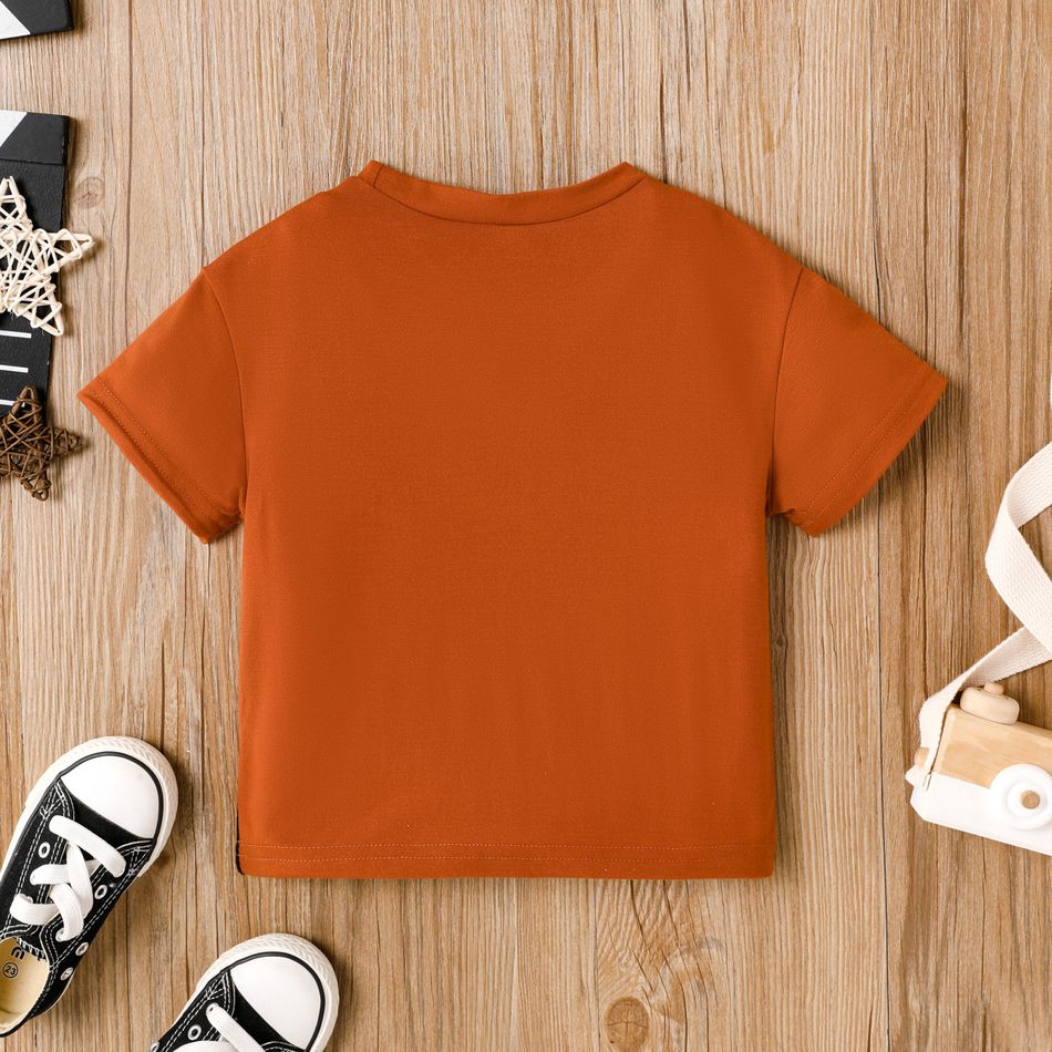 Toddler Boy Trendy Colorblock Short-sleeve Tee Brown big image 2