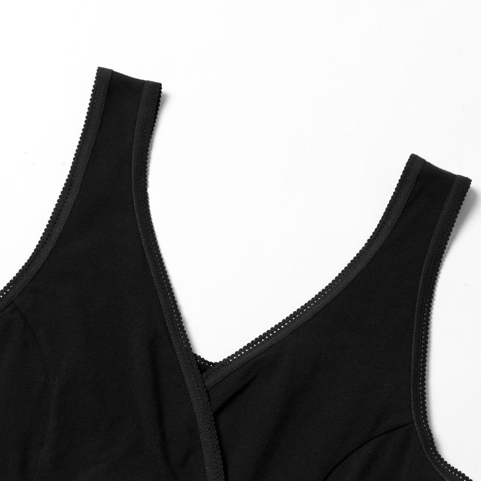 Nursing Black Wrap Bra Black
