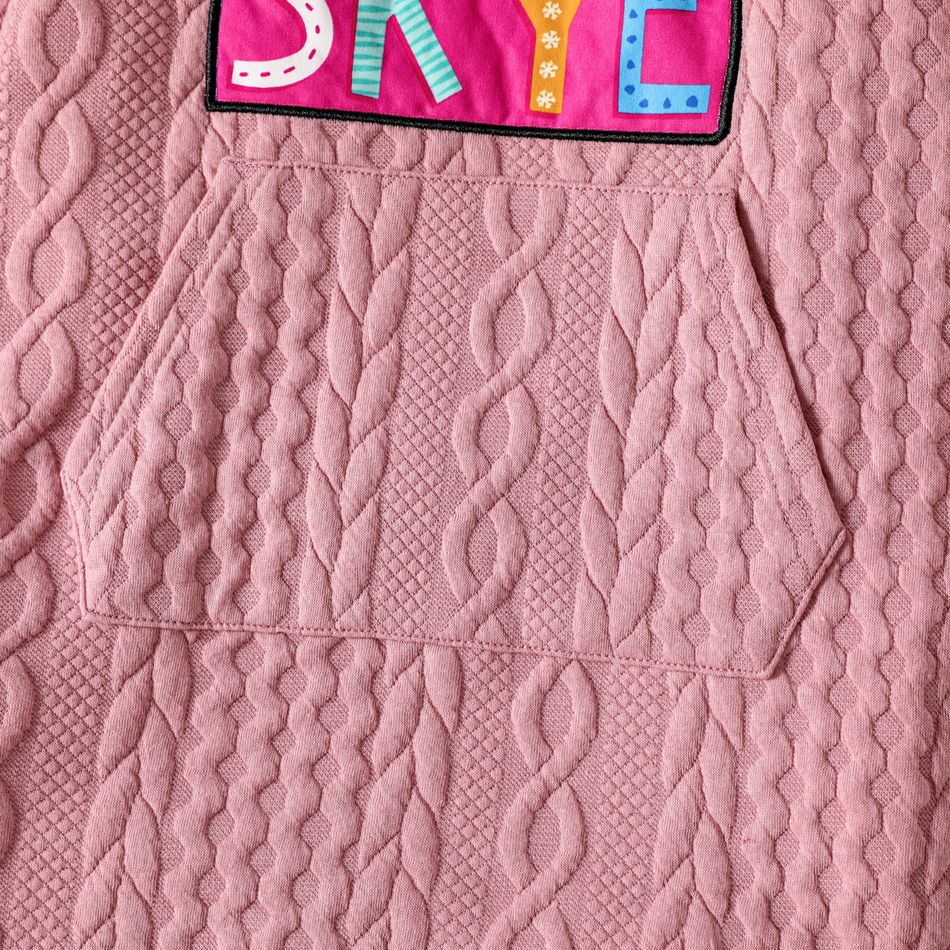 PAW Patrol Toddler Girl SKye Long-sleeve Hooded Dress Pink big image 4