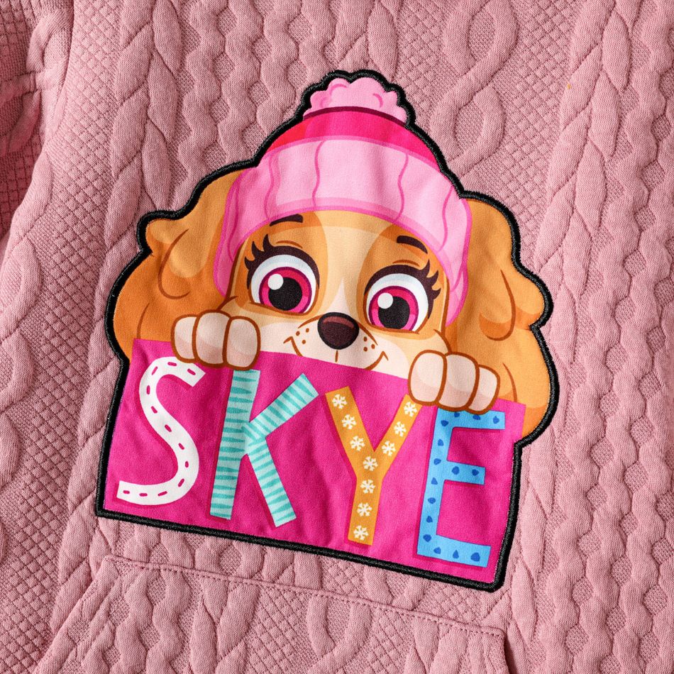 PAW Patrol Toddler Girl SKye Long-sleeve Hooded Dress Pink big image 2