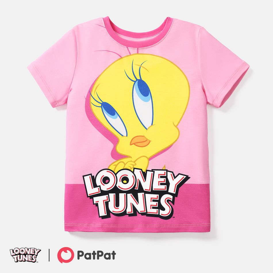 Looney Tunes Kid Girl/Boy Naia Character Print Short-sleeve Tee Pink big image 1