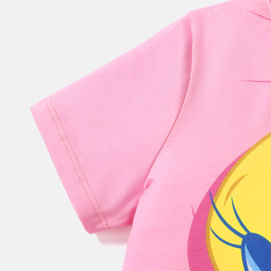 Looney Tunes Kid Girl/Boy Naia Character Print Short-sleeve Tee Pink big image 3