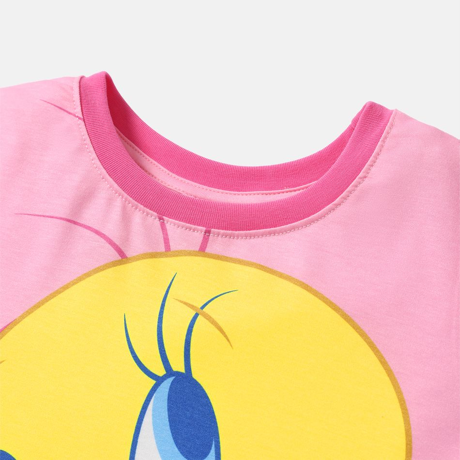 Looney Tunes Kid Girl/Boy Naia Character Print Short-sleeve Tee Pink big image 4