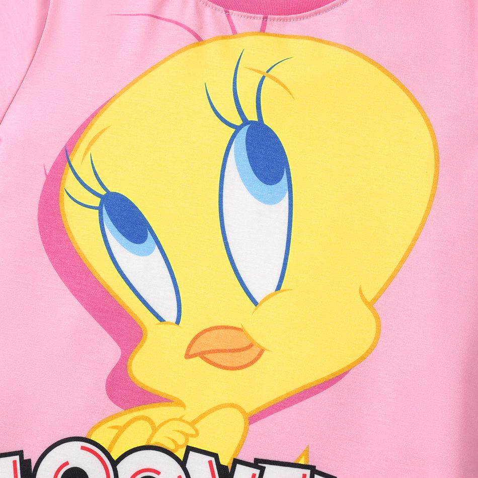 Looney Tunes Kid Girl/Boy Naia Character Print Short-sleeve Tee Pink big image 5