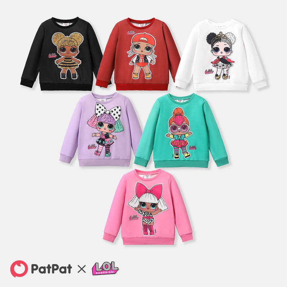 L.O.L. SURPRISE! Toddler Girl Character Print Pullover Sweatshirt Black big image 2