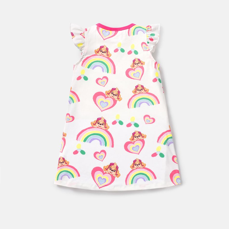 PAW Patrol Toddler Girl Naia Rainbow Print Flutter-sleeve Dress Colorful big image 6