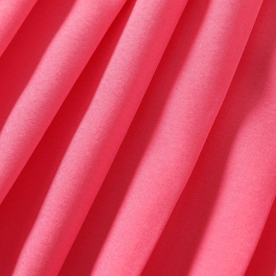 2pcs Kid Girl Lollipop Print Bowknot Design Short-sleeve Tee and Pleated Skirt Set Rosy big image 4