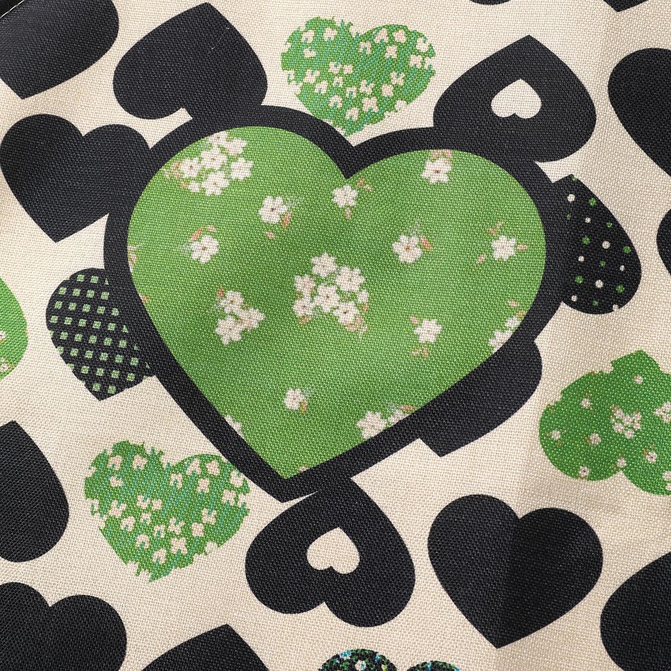 Valentine's Day Floral & Heart Print Apron for Mom and Me (Pattern Position Random) Multi-color