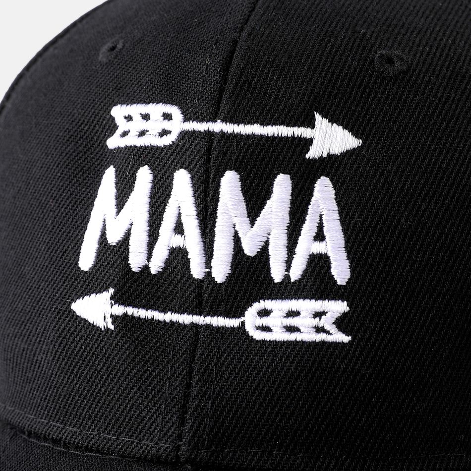 2-pack Letter Embroidered Baseball Cap for Mom and Me Black big image 4