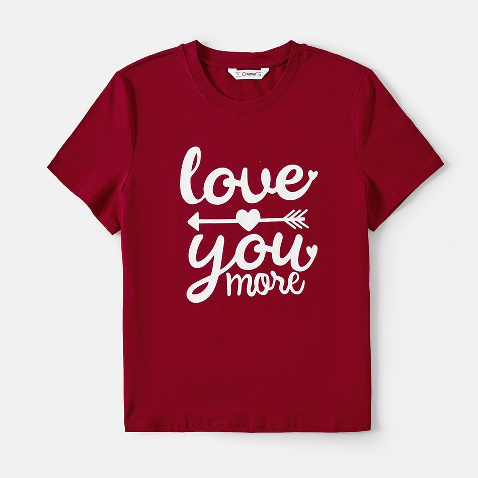 Family Matching Cotton Short-sleeve Letter Print Tee ColorBlock big image 6