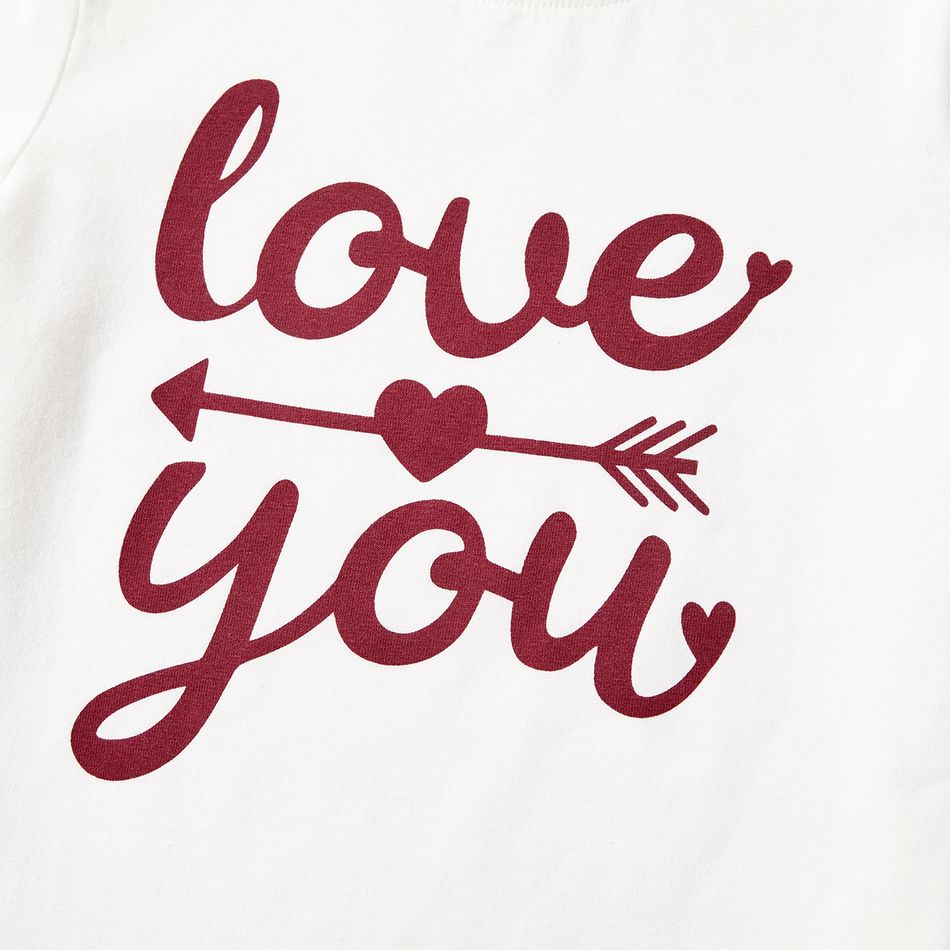 Family Matching Cotton Short-sleeve Letter Print Tee ColorBlock big image 12