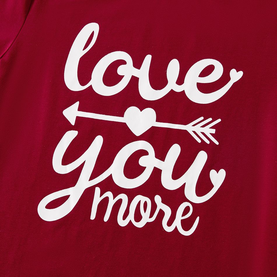 Family Matching Cotton Short-sleeve Letter Print Tee ColorBlock big image 8
