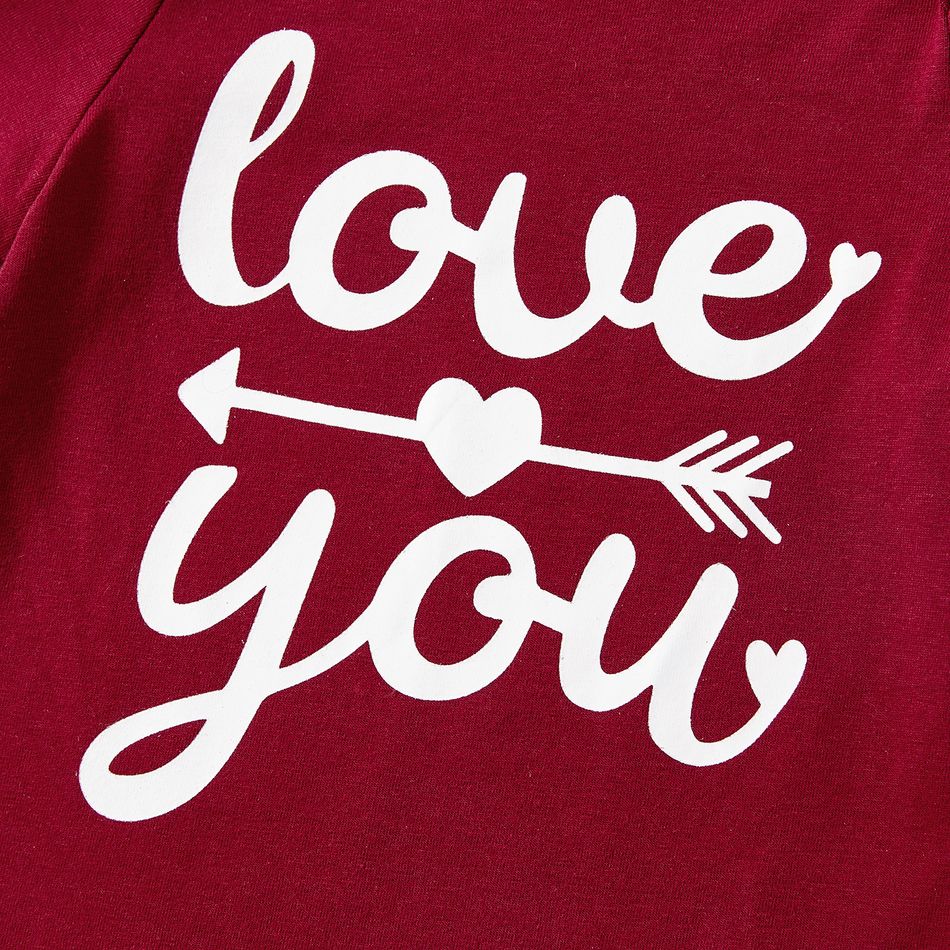 Family Matching Cotton Short-sleeve Letter Print Tee ColorBlock big image 17