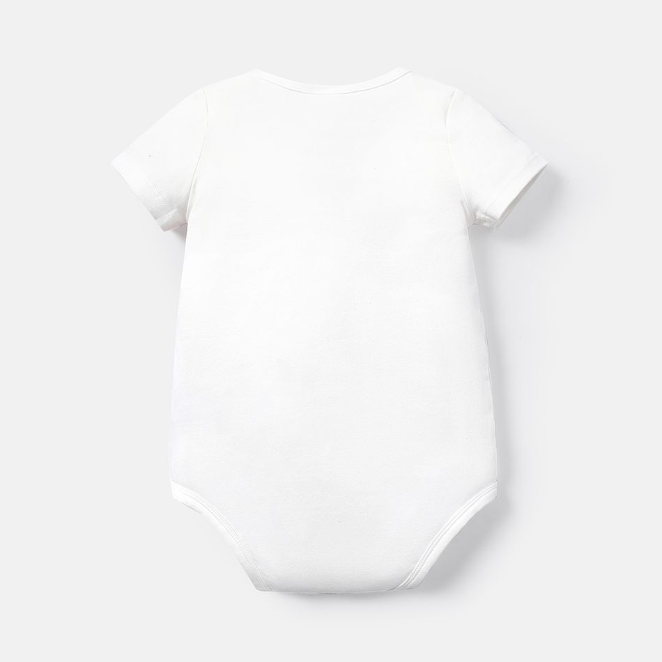 Baby Boy 94% Cotton Short-sleeve Graphic Romper White big image 2