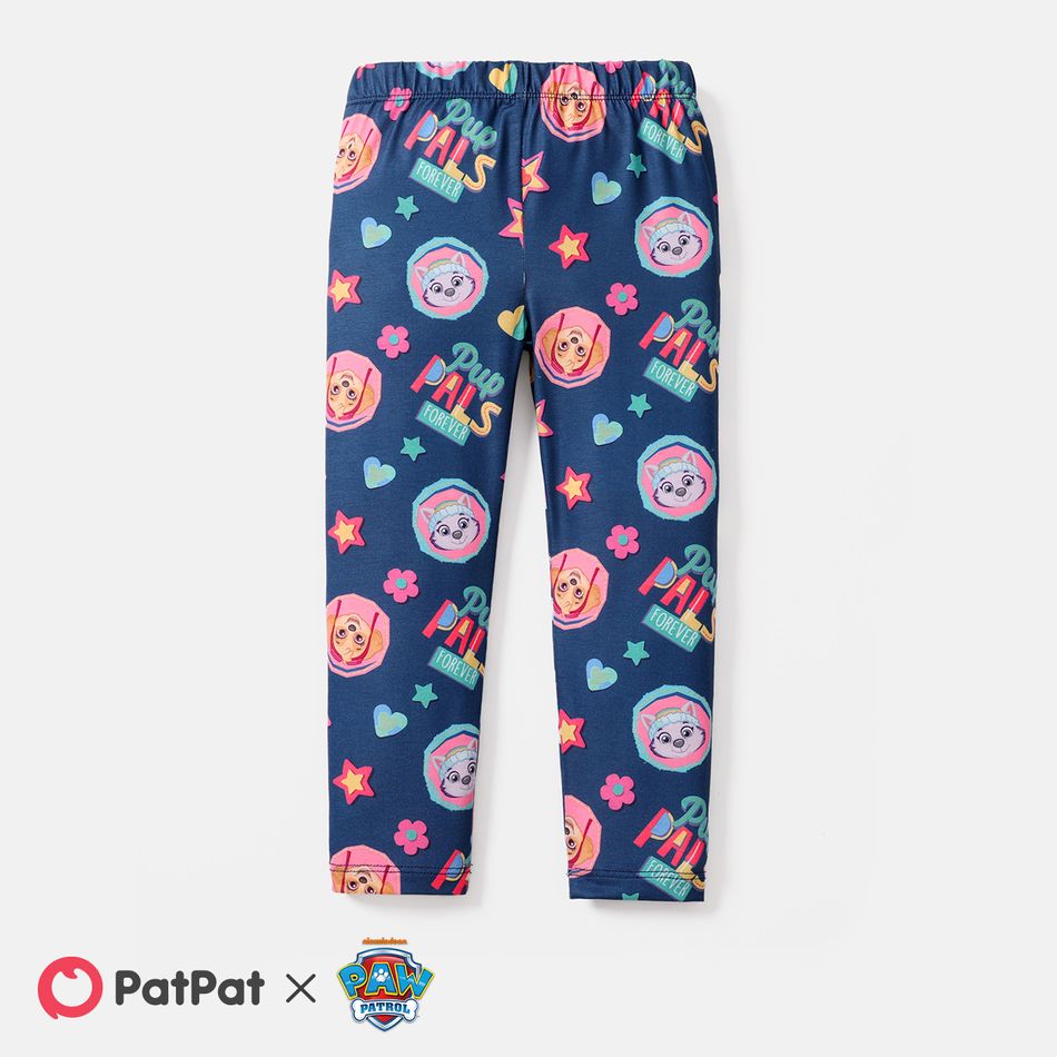 PAW Patrol Toddler Girl Character Print Elasticized Leggings Deep Blue big image 1