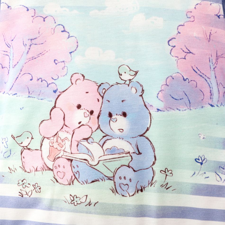 Care Bears Baby Boy/Girl Short-sleeve Striped Bear Graphic Naia Jumpsuit COLOREDSTRIPES big image 3