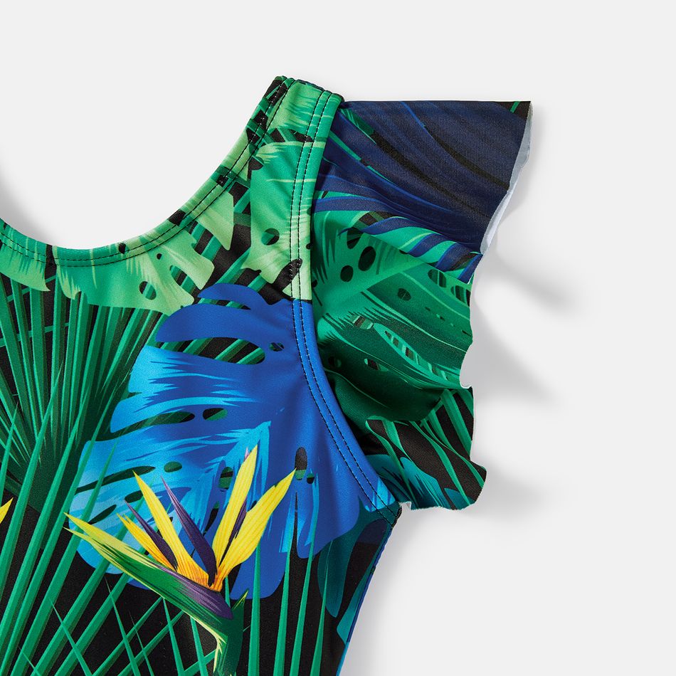 Look de família Folha de palmeira Conjuntos de roupa para a família Fato de banho Verde big image 13
