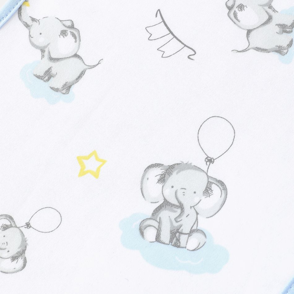 100% Cotton Elephant Pattern Baby Burp Cloths Multi-color big image 5