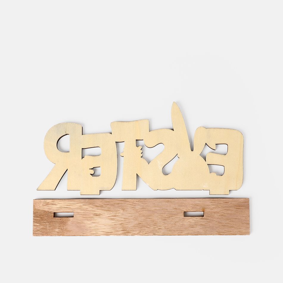 1pc Easter Decoration Wooden Spring Easter Letter Ornaments Easter Party Home Decor Supply Color-A big image 6