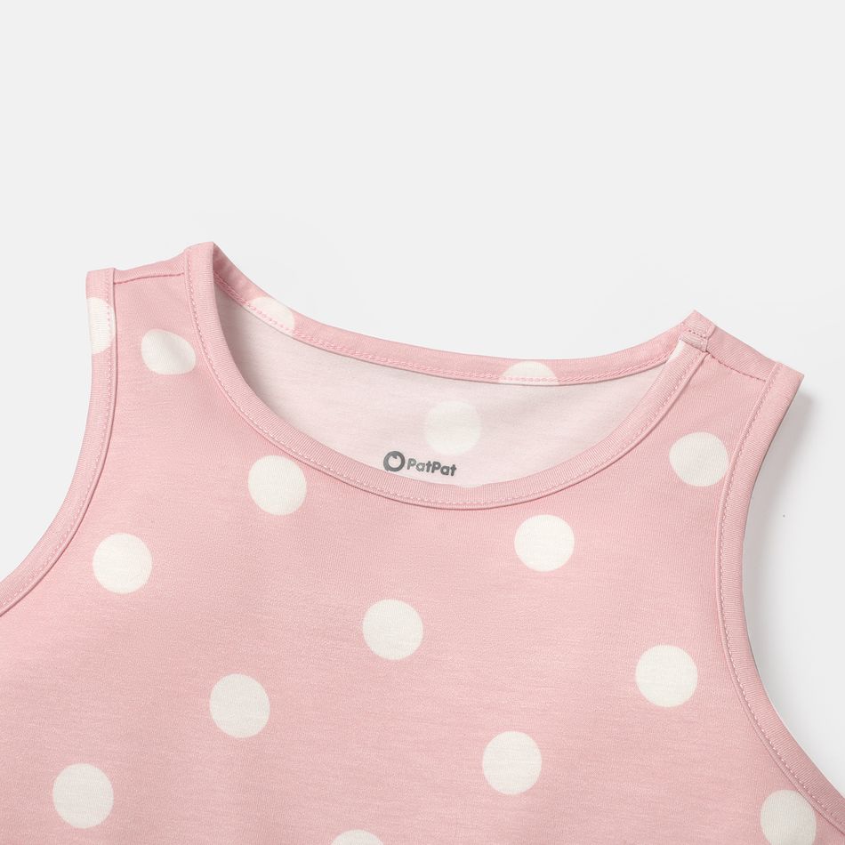 Naia Toddler/Kid Girl Heart Print/Polka dots Sleeveless Dress Pink big image 3