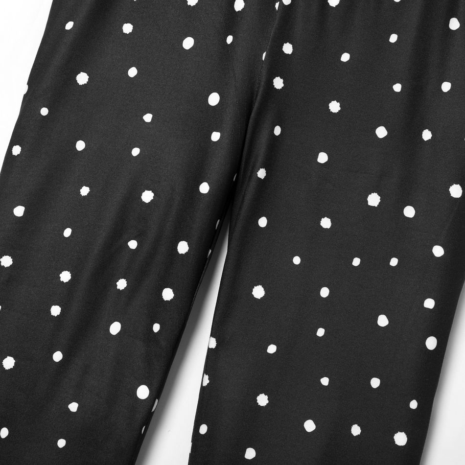 Toddler/Kid Girl Eco-friendly RPET Fabric/Cotton Elasticized Leggings Black big image 4