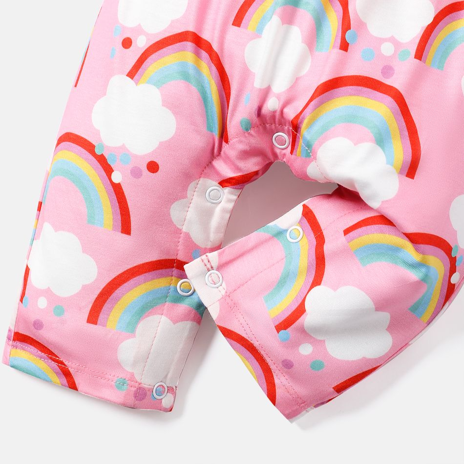 Baby Girl Allover Rainbow Print Naia™ Tank Jumpsuit Color block