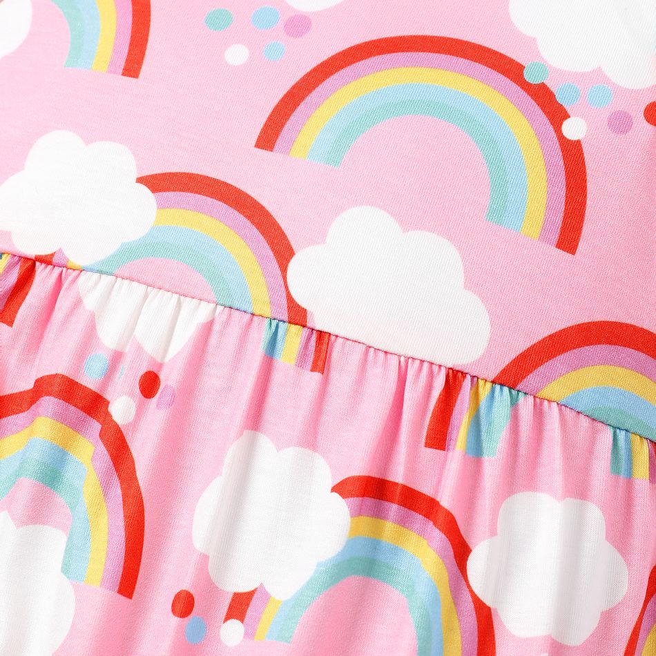 Baby Girl Allover Rainbow Print Naia™ Tank Jumpsuit Color block big image 4