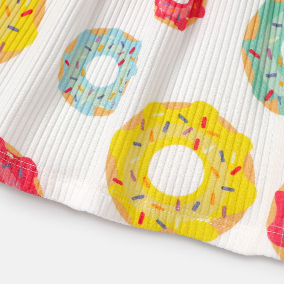 Baby Girl Allover Donut Print Tank Dress Color block