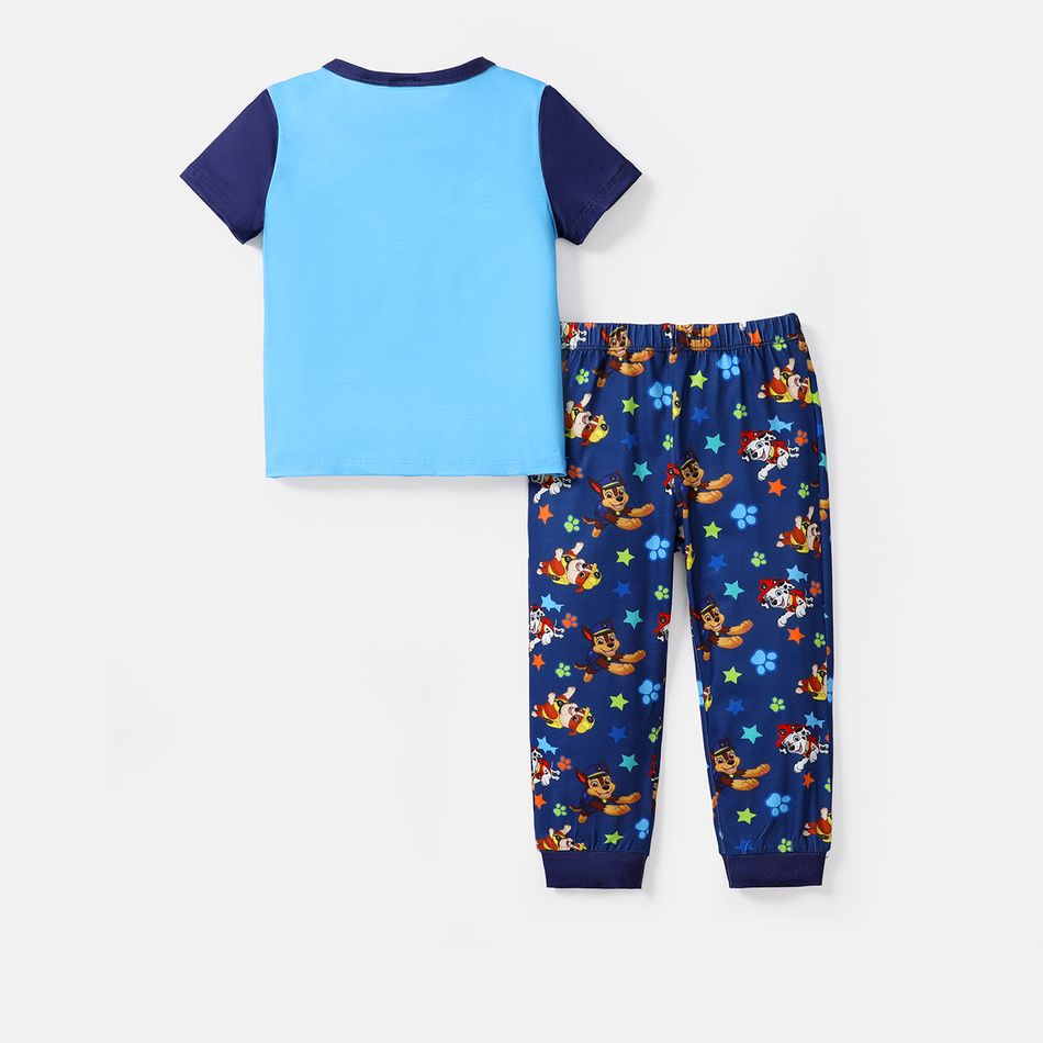 PAW Patrol Toddler Girl/Boy Short-sleeve Tee and Pants Pajamas Set Blue big image 5