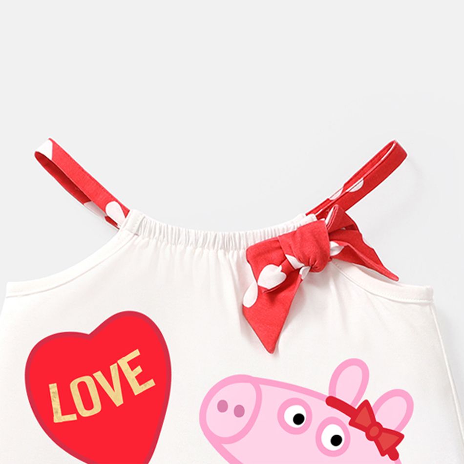 Peppa Pig Toddler Girl Mother's Day Naia Heart Print Halter Dress White big image 3