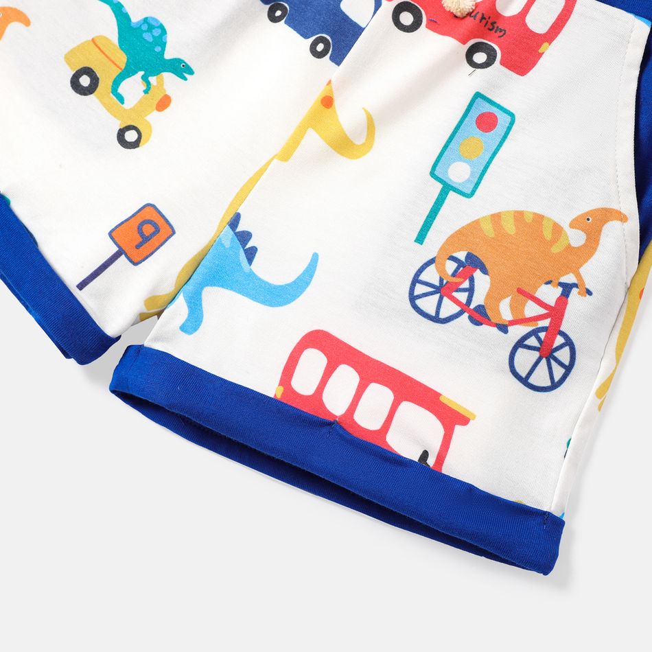Toddler Boy Naia Animal Print Colorblock Elasticized Shorts Blue big image 5