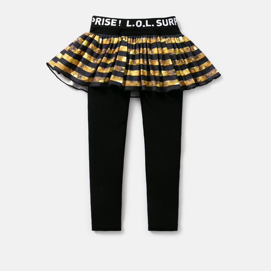 L.O.L. SURPRISE! Toddler/Kid Girl Cotton Bowknot Design/Stripe Skirt Leggings Black big image 3