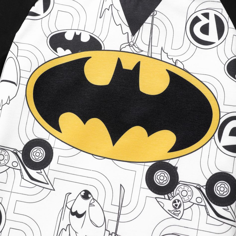 Batman قطعتان 4 - 14 سنة أطقم رجالي اسود و ابيض big image 3