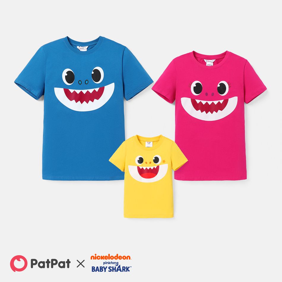 Baby Shark Family Matching 100% Cotton Short-sleeve Shark Print Tee Colorful