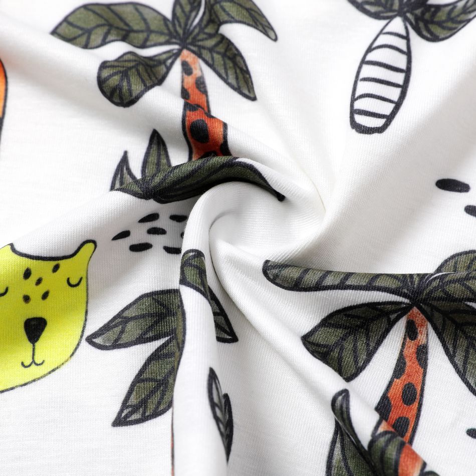 2pcs Toddler Boy Naia Animal Print Polo Collar Tee and Pocket Design Shorts Set ColorBlock big image 4