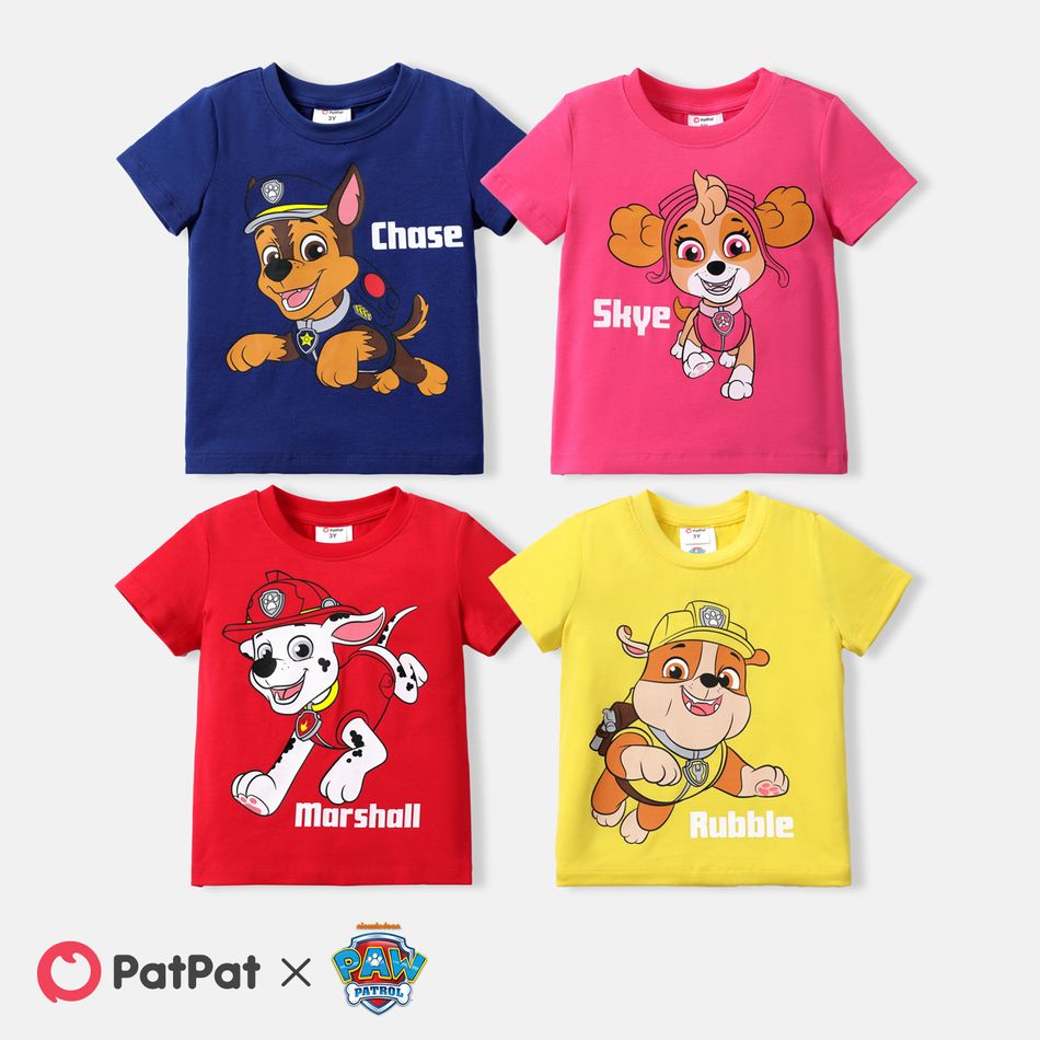 PAW Patrol Toddler Girl/Boy Character Print Short-sleeve Cotton Tee Red-2