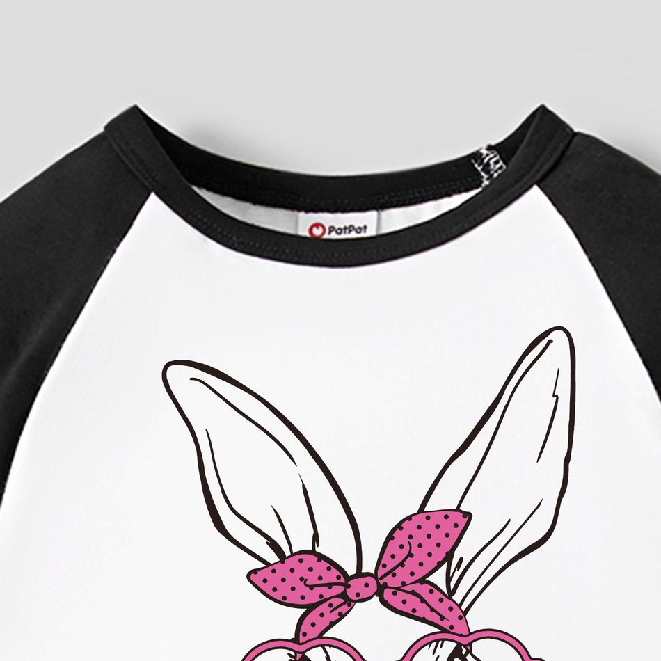 Easter Mommy and Me Rabbit Print Short-sleeve Tee White big image 12
