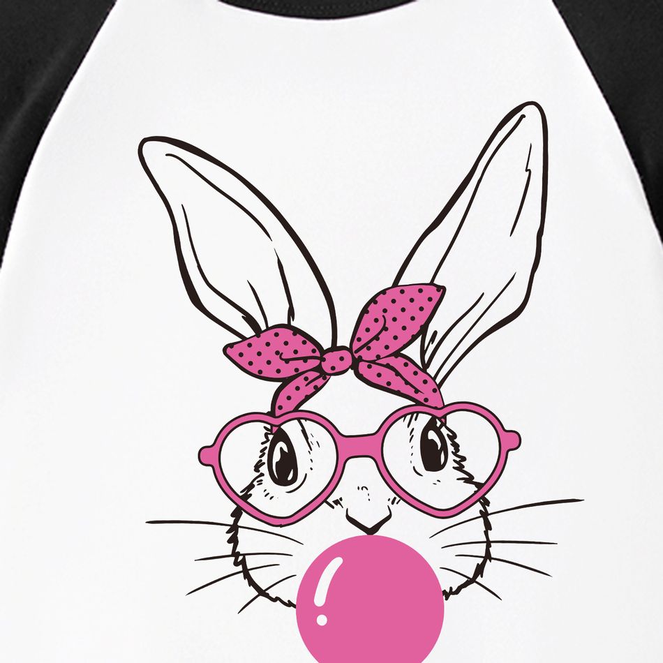 Easter Mommy and Me Rabbit Print Short-sleeve Tee White big image 11