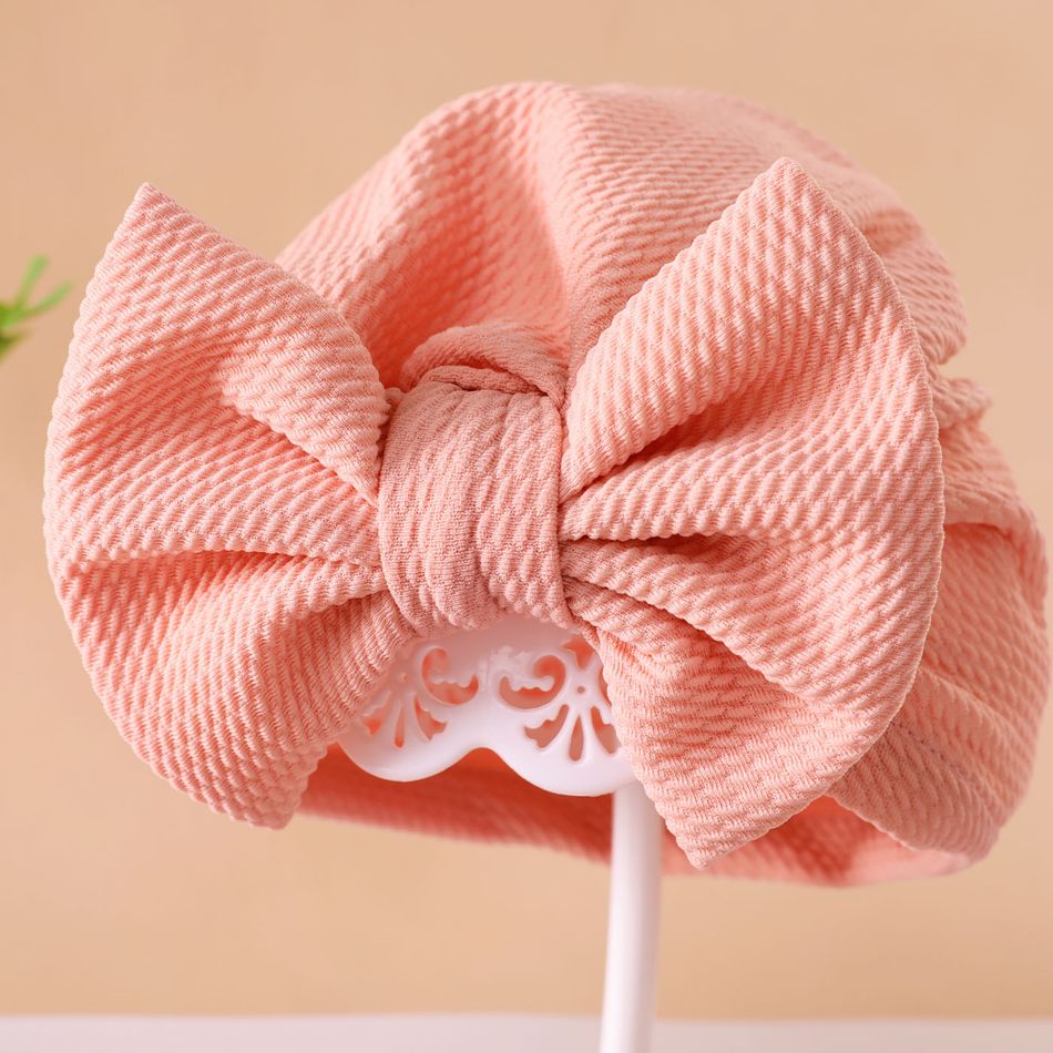 Bow Decor Turban Hat & Headband for Mom and Me Rose Gold big image 4