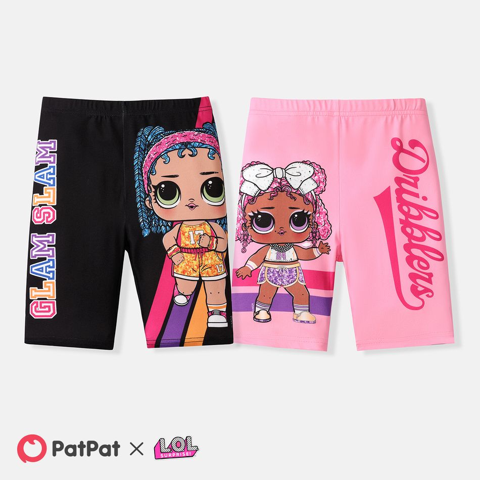 L.O.L. SURPRISE! Kid Girl Eco-friendly RPET Fabric Character Print Leggings Shorts Pink