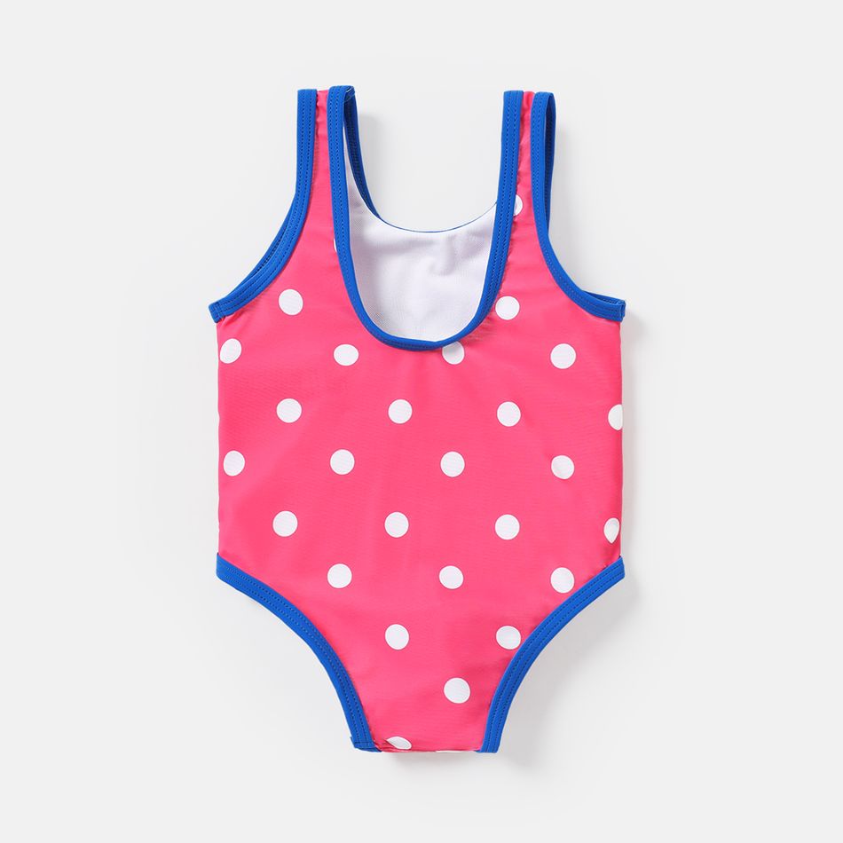 Baby Girl 3D Butterfly Design Polka Dots One-piece Swimsuit Roseo big image 2
