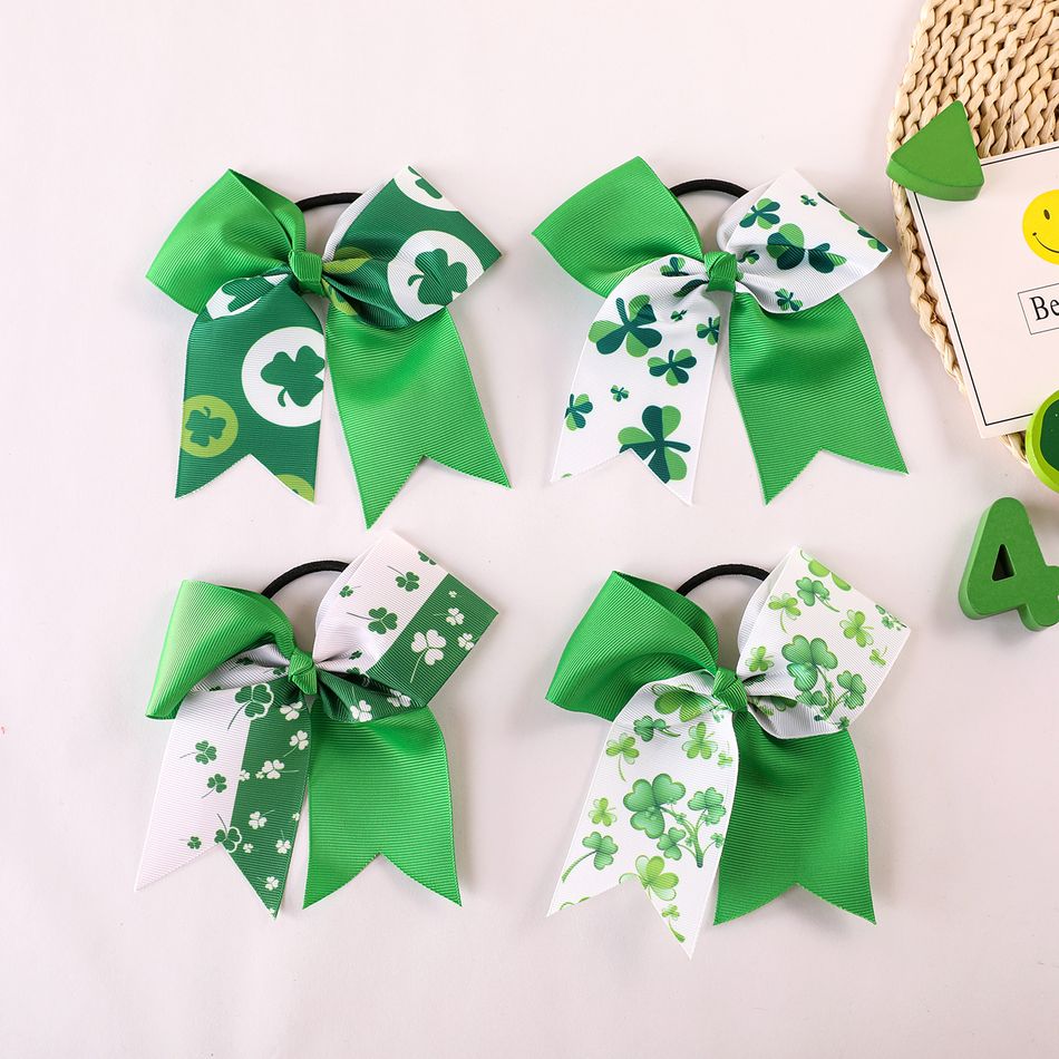 4-pack St. Patrick's Day Hair Ties for Girls (Random Printing Position) Multi-color big image 3