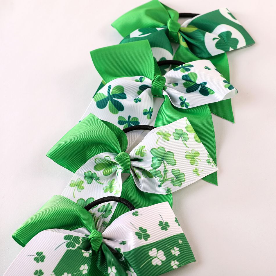 4-pack St. Patrick's Day Hair Ties for Girls (Random Printing Position) Multi-color big image 1