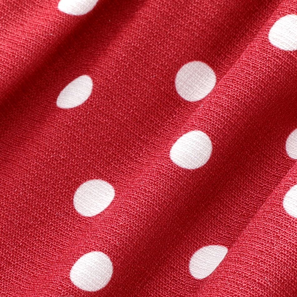Toddler Girl Polka dots Smocked Slip Jumpsuits Red